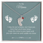 To My Mama | Foot Necklace | Custom Name and Birthstone