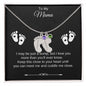 To My Mama | Foot Necklace | Custom Name and Birthstone