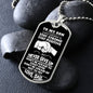 To My Son | Stay Strong, Stay Positive - Dog Tag