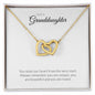 To My Granddaughter | You Are Beautiful & You Are Loved - Interlocking Hearts necklace