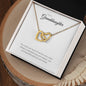 To My Granddaughter | You Are Beautiful & You Are Loved - Interlocking Hearts necklace