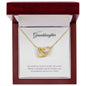 To My Granddaughter | You Are Beautiful & You Are Loved - Interlocking Hearts necklace